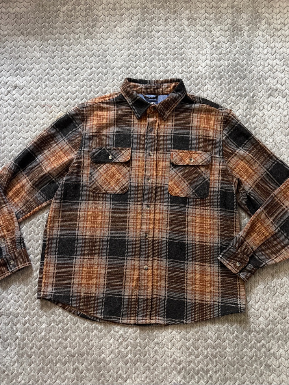 Men's Chaps Plaid Flannel Shacket Button Down Shirt XL